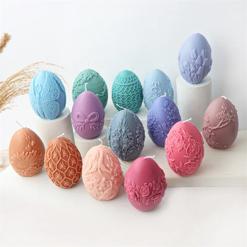 

Christmas Sunflower Easter Egg Silicone Mold Gypsum form DIY Handmade Plaster Candle Ornaments Handicrafts Mold Hand Gift Making