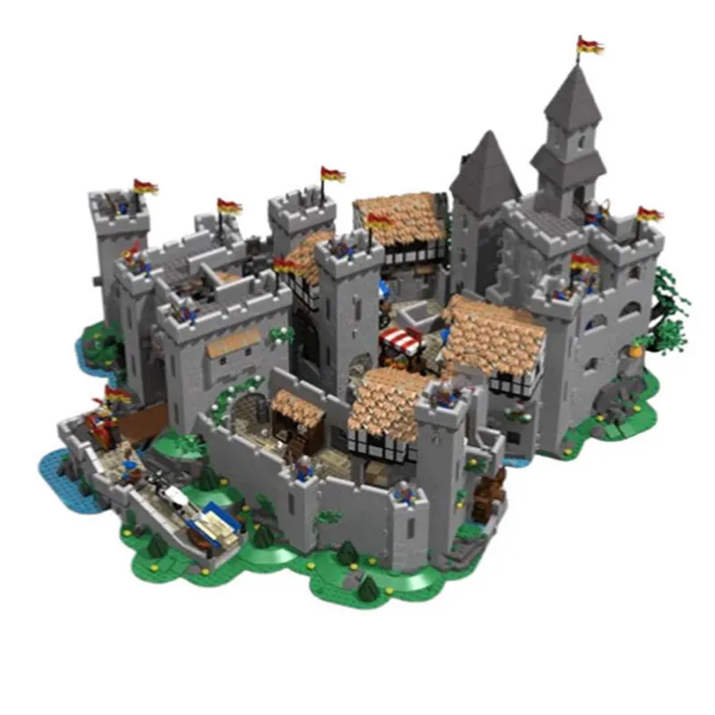 Spot MOC-129180 medieval modular building forest castle small particle assembly building blocks educational toy model gift set o