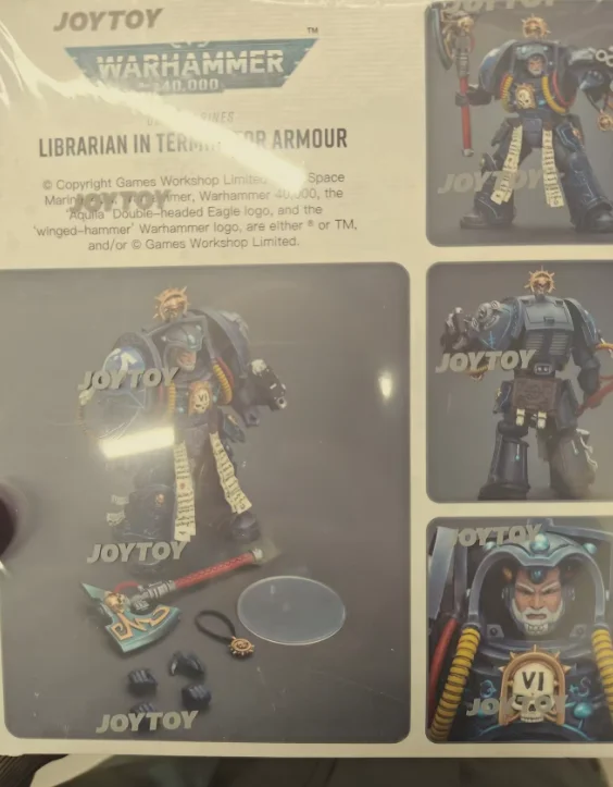 

【SF】JOYTOYS 1/18 Action Figure Warhammer 40K Ultramarines Librarian in Terminator Armour Prime Model Toy Gift
