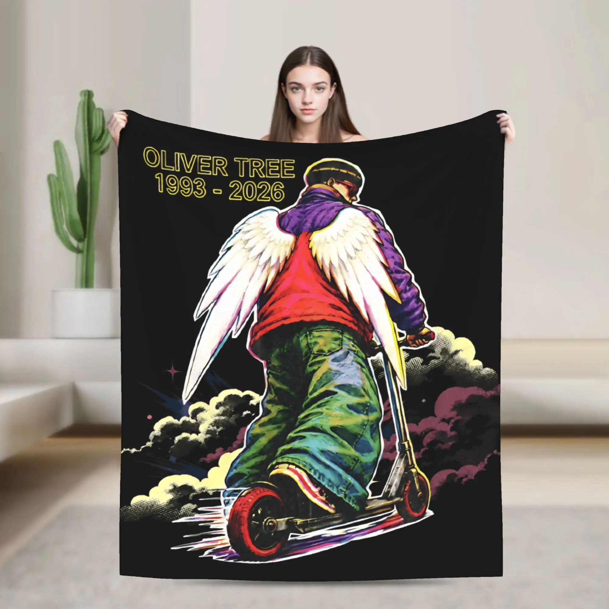 Oliver Tree Rest In Peace 1993 to 2026 Memorial   OT Soft Comfy Blanket  Funny Travel Car Throw Blanket Bedspread Sofa Bed Cover