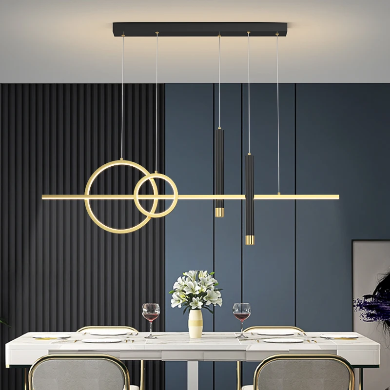 1,2 m 1m Moderne Designer LED Kronleuchter Dimmbar für Tisch Esszimmer Küche Bar Anhänger Beleuchtung Suspension Wohnkultur leuchte