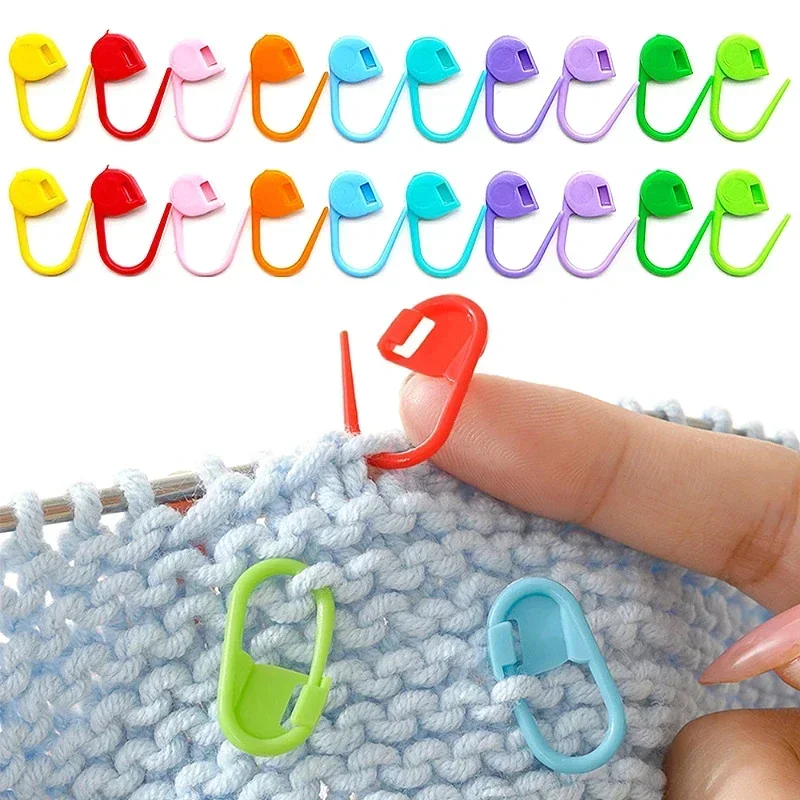 50-500Pcs Mix Color Plastic Resin Small Clip Locking Stitch Markers Crochet Latch Knitting Tools Needle Clip Hook Sewing Tool