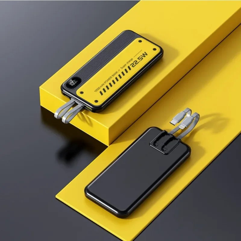 10000/20000mAh New Built-in Line Fast Charging Power Bank with Large Capacity
