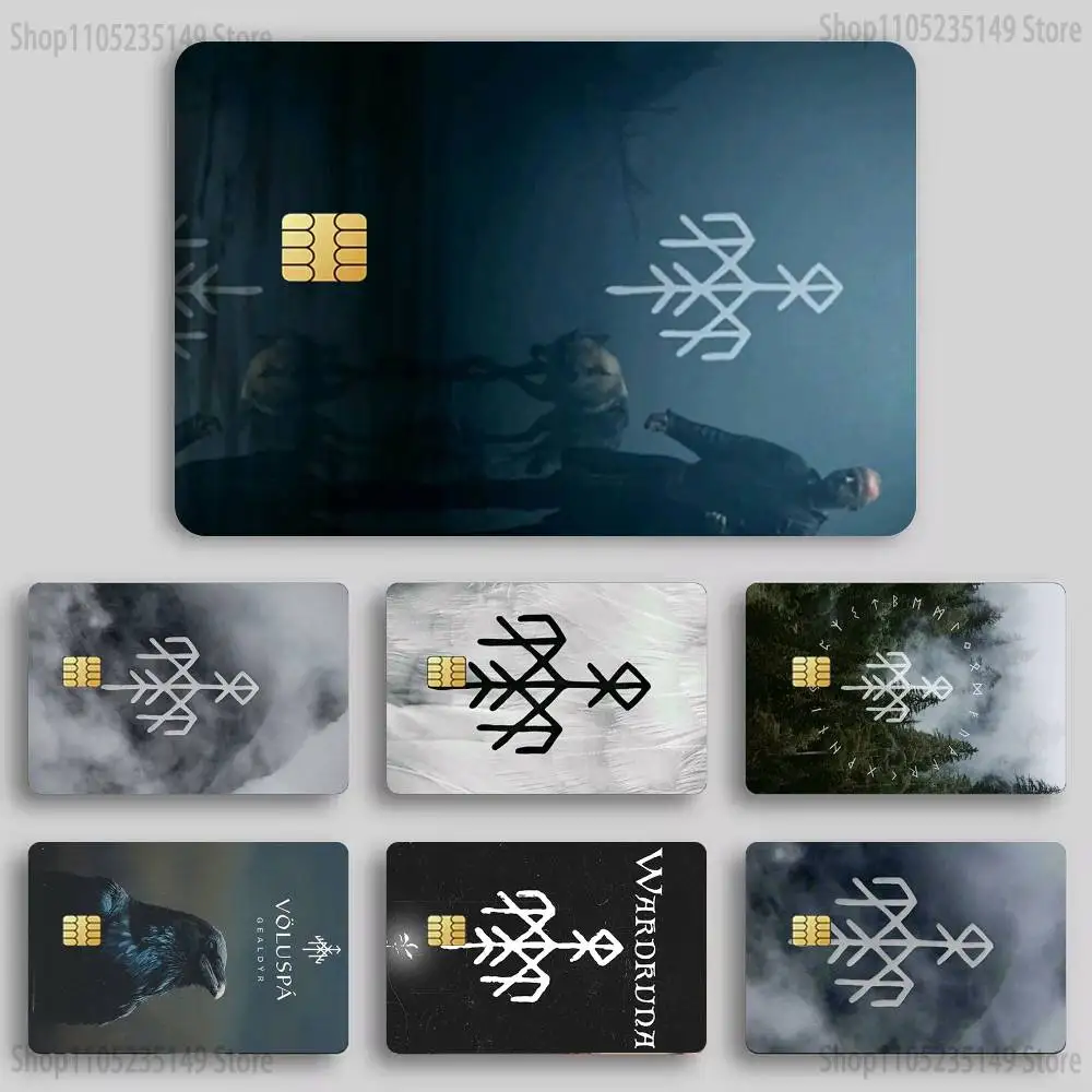 

Wardruna Nordik Folk Credit Card Skin Stickers for Bank Card Bus Metro Card Sticker Waterproof Women Gift