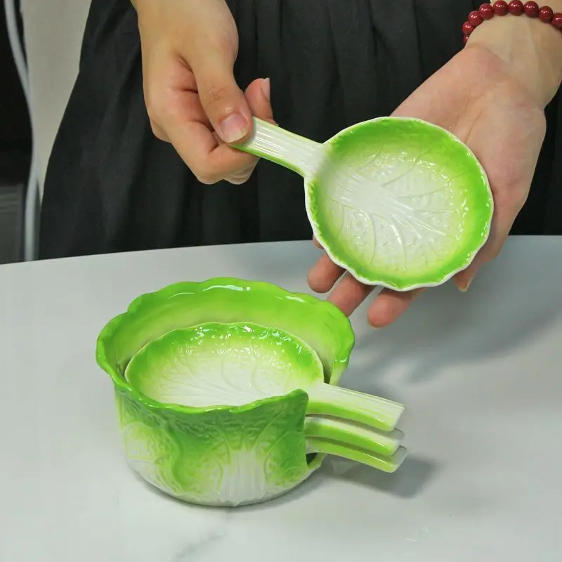 Plato de cerámica para guisar con efecto de col, para hornear, con acabado bajo esmalte, vajilla de cocina, tazón para ensalada, platos para gratinar, recipientes para salsa de barbacoa