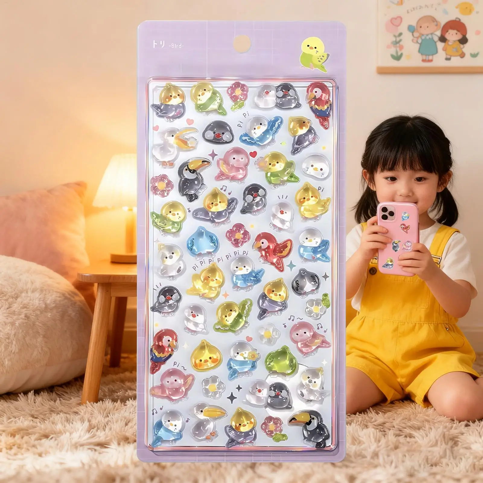 Adesivo 3D Adesivo a tema animale in cristallo Adesivi per laptop per bambini Aula Ricompensa Diario Scuola Planner Scrapbook Diario Valigia