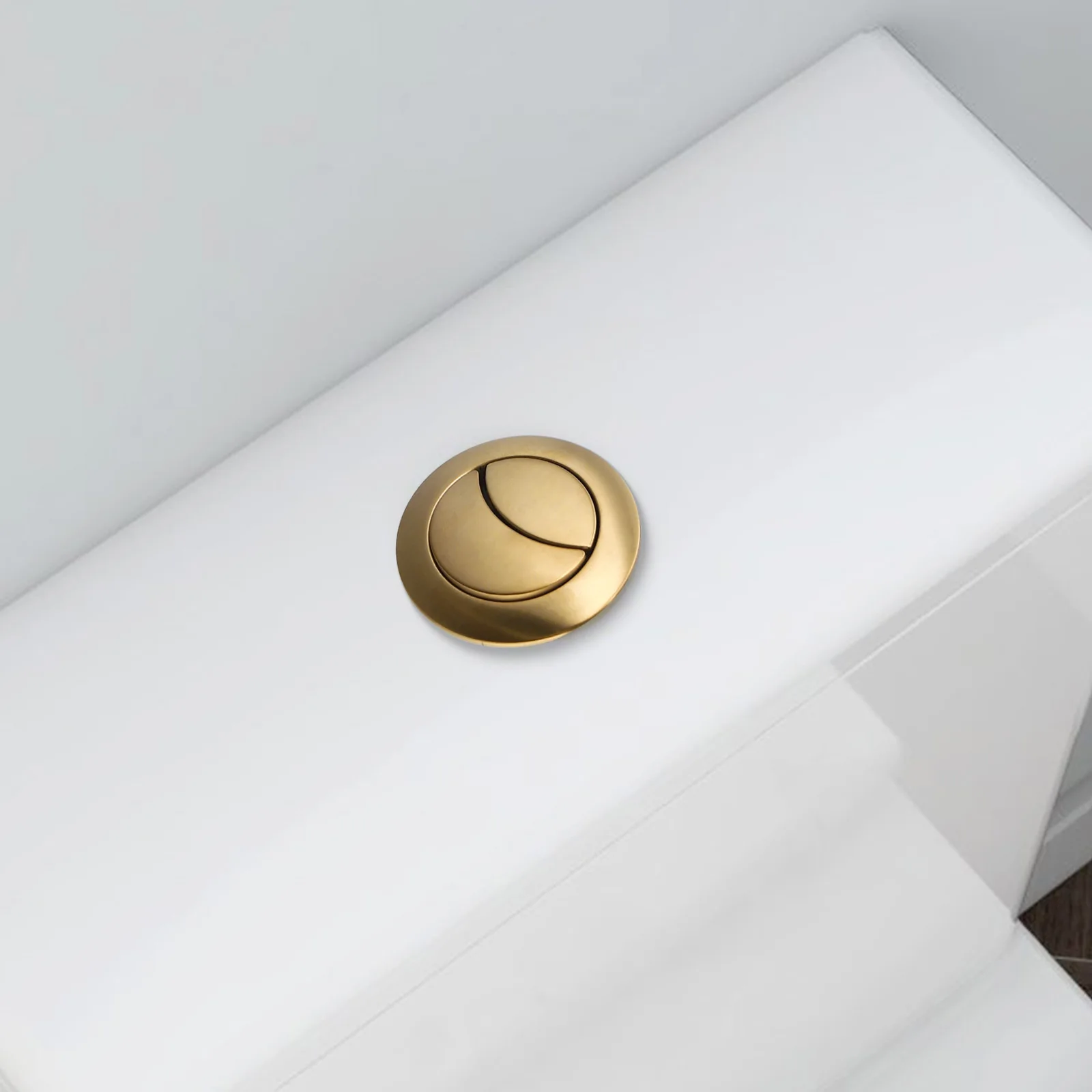 

38mm ABS Close Coupled Toilet Push Button Brushed Brass Gold Toilet Flush Cistern Button Flush Valve Dual Flush Button Bathroom