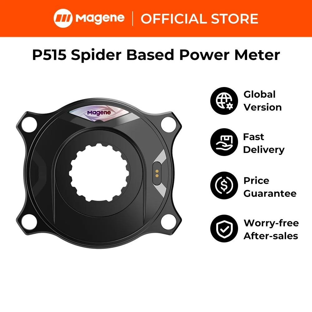 Capteur de puissance Magene P515 Spider 4 boulons 110BCD 29mm axe ANT Bluetooth Cadence Équilibre de pédalage Fluideté