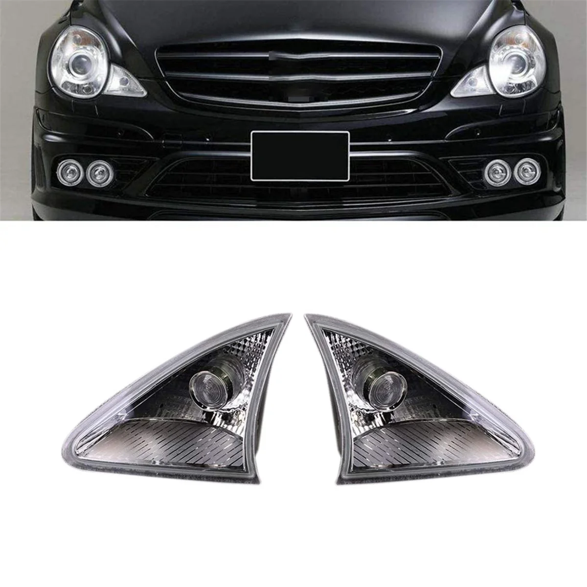 1Pair Car LH+RH Position Light Front Parking Lamp for Mercedes-Benz R-Class V251 W251 2006-2017 A2518200956