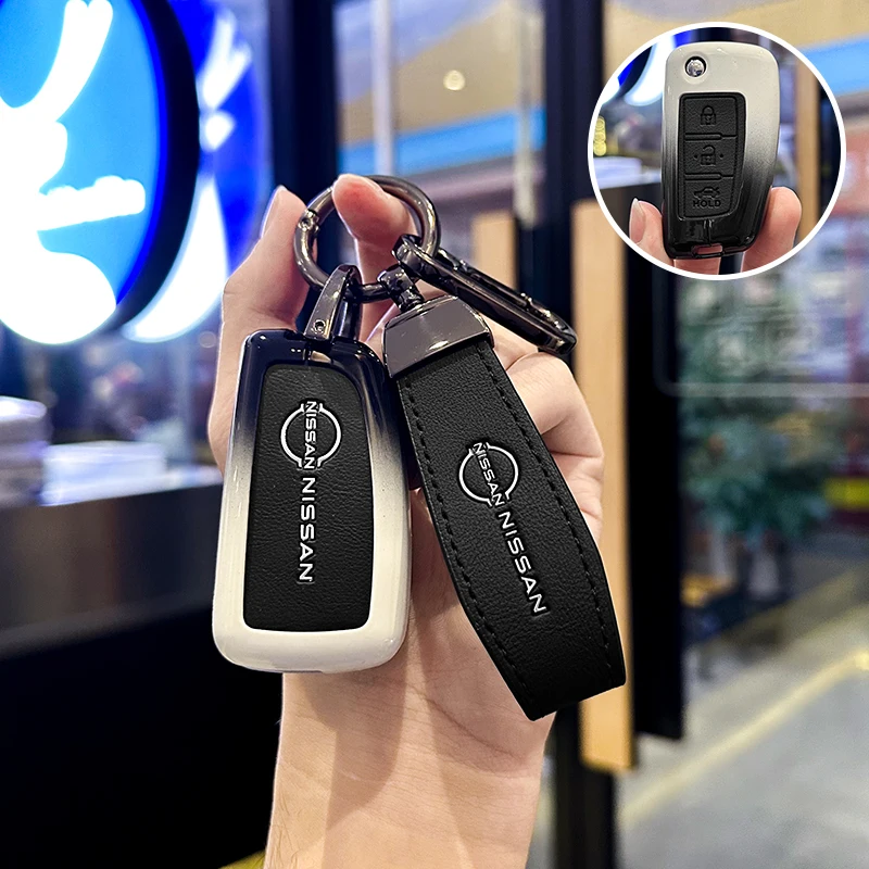 Auto Remote Key Case Holder Cover Shell Fob Holder for Nissan Qashqai J12 Juke Teana X-trail T33 Kicks Altima Ariya 2023 2024 view 5