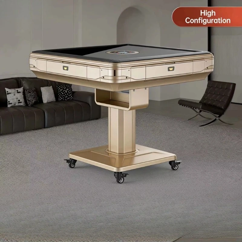 Electric Modern Mahjong Machine 4 Players Mahjong Tiles Dual-use Multi-color Optional Movable Folding Automatic Mahjong Table