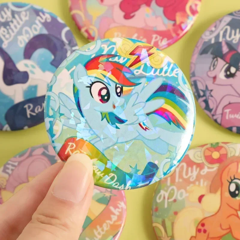 New My Little Pony Rainbow Dash Twilight Sparkle Cute Souvenir Pins Brooch Icon Badge for Bags Anime Figure Kawaii Kids Gifts