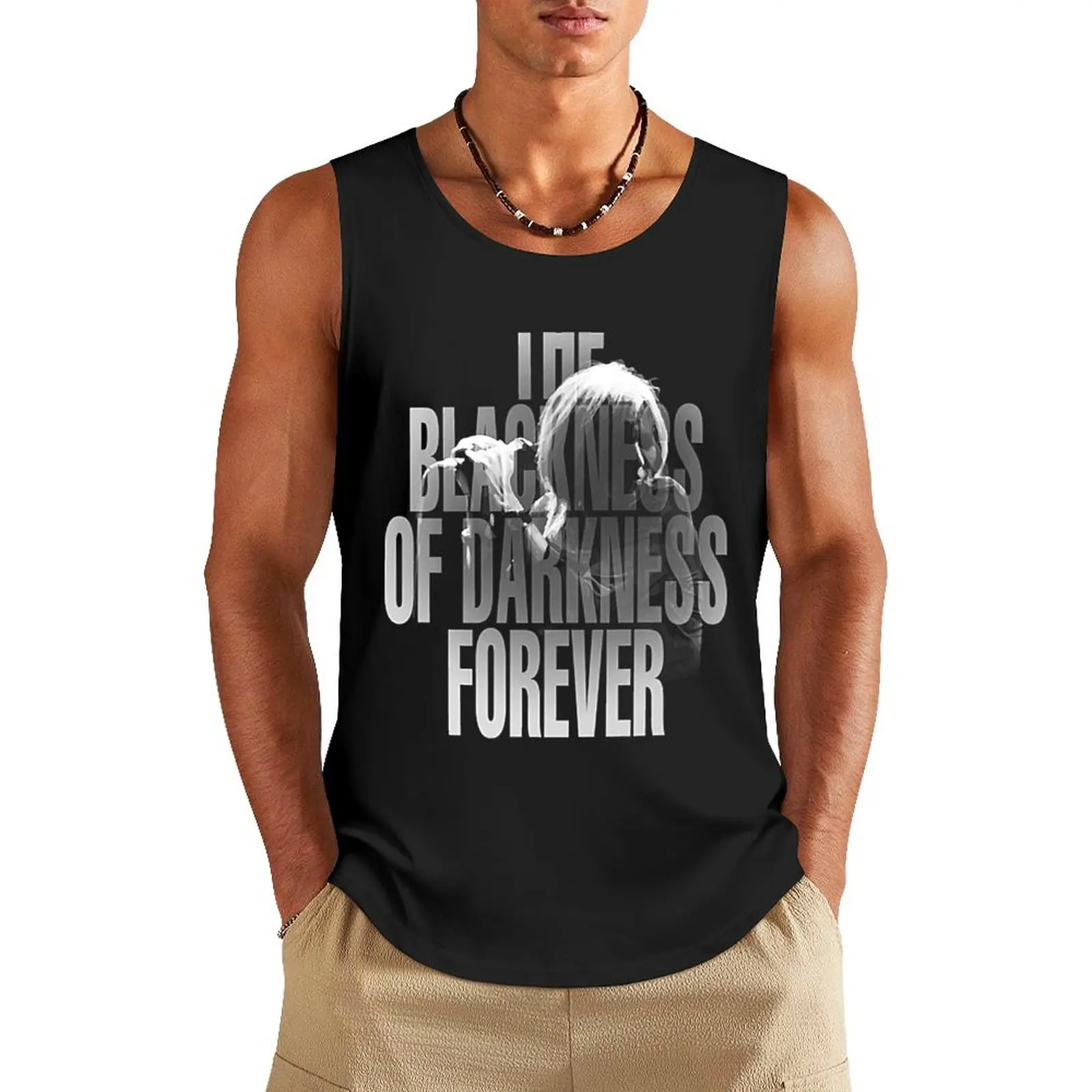 The Blackness of Darkness forever Tank Top bodybuilding t shirt Men's clothing brands sports clothes for men Gym clothes