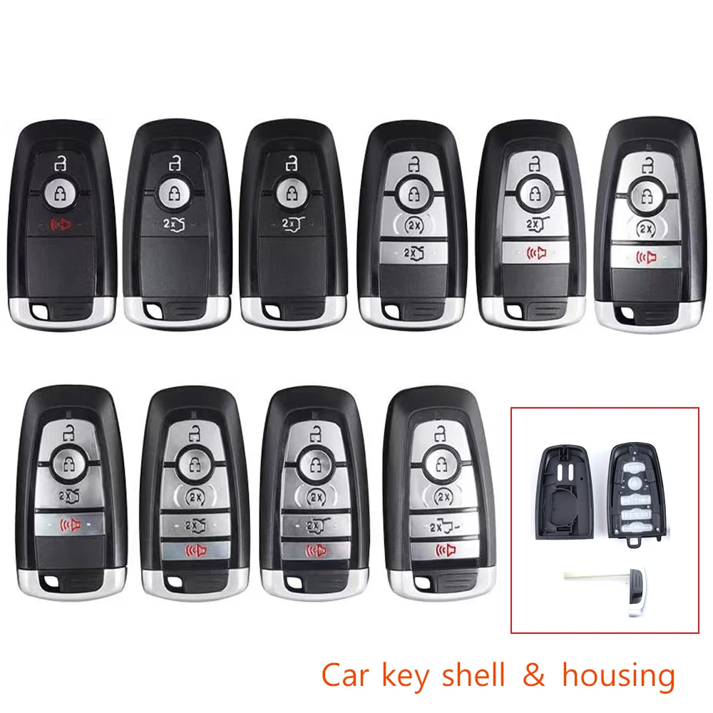 Car Key Fob Case Shell Housing for Ford Edge Explorer Expedition Fusion Mondeo Mustang Escape Ranger Raptor F150 F250 F-350