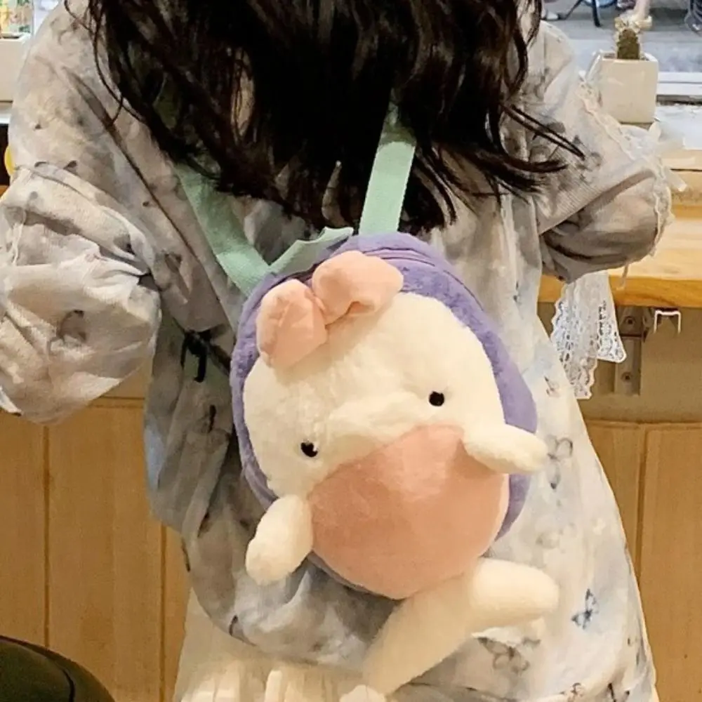 Shoulder Bags Little Dolphin Plush Bag Fluffy Backpack Tote Bag Cartoon Doll Backpack Lovely Cute Kawaii Coin Purses Girls