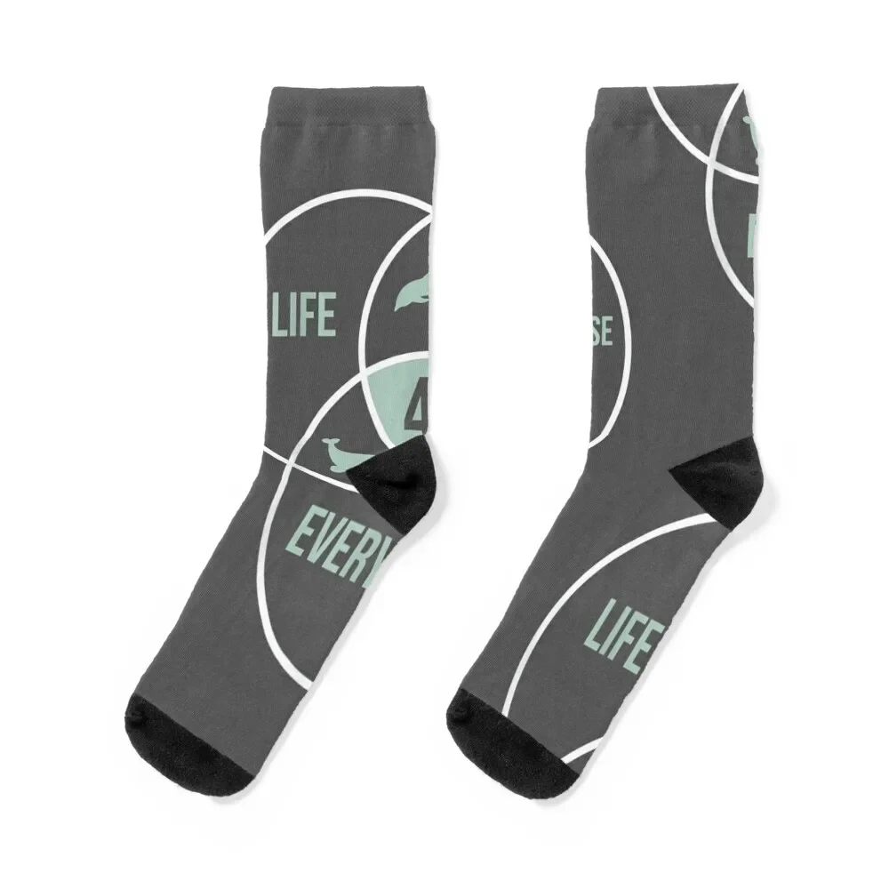 Life The Universe And Everything 42 Answer To Life Socks heated christmas stocking Socks Men Women's
