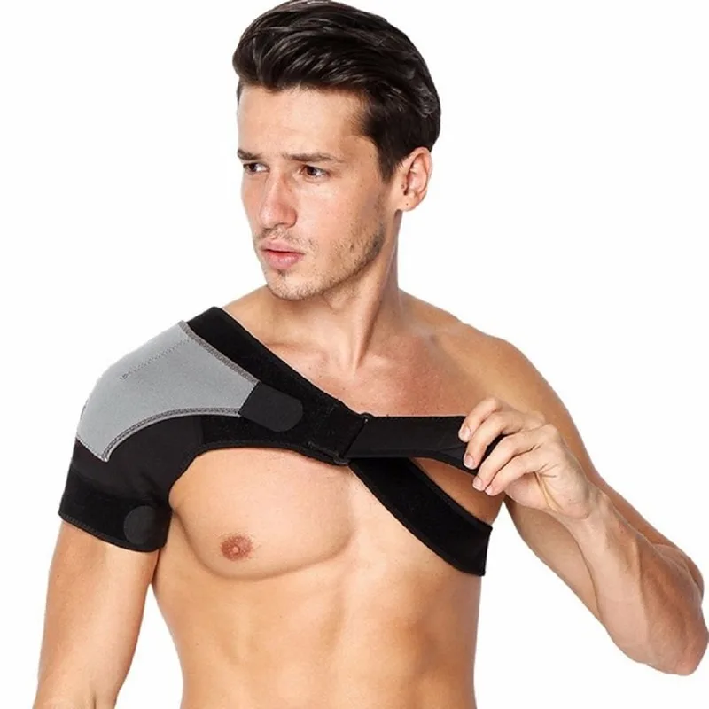 1Pc New Adjustable Shoulder Support Brace Pad Belt Band Strap Wrap Neoprene Shoulder Compression Sleeves Back Brace Guard