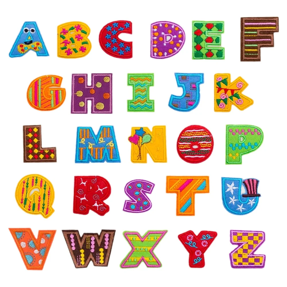 Patchs de lettres anglaises pour vêtements pour enfants, patchs thermoadhésifs, transferts à repasser pour vêtements
