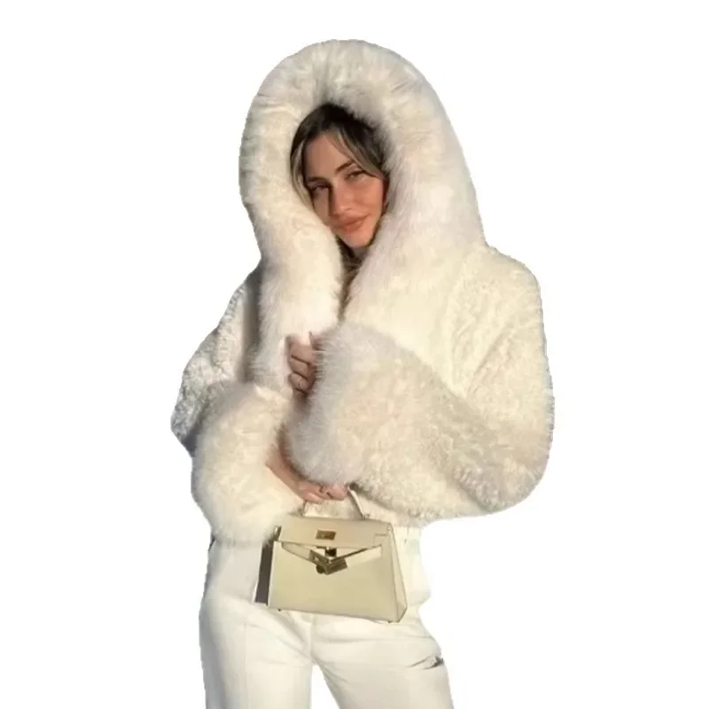 Casaco de vison feminino peludo slouchy eco casaco para senhora engrossado inverno jaqueta falsa feminina