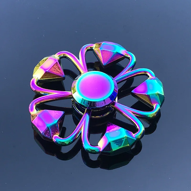 Rainbow Fidget Metallspinner, bunte Fingerspinner, Hochgeschwindigkeits-Handspinner, Zappelspielzeug zur Stress- und Angstlinderung für Erwachsene