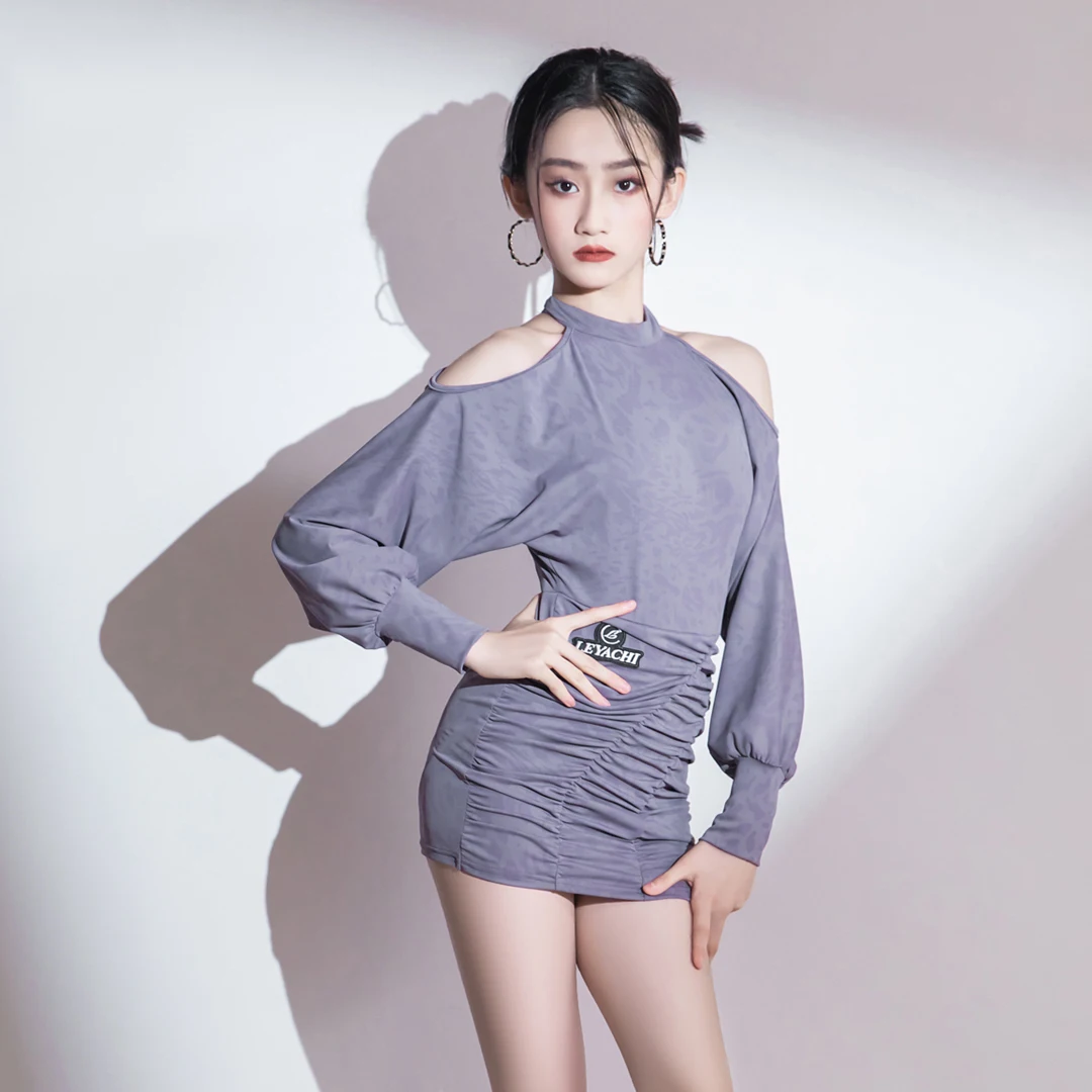 

2023 Latin Dance Dress For Girls Loose Bat Sleeved Practice Clothes Samba Tango Chacha Latin Dance Performance Costumes DQS14025