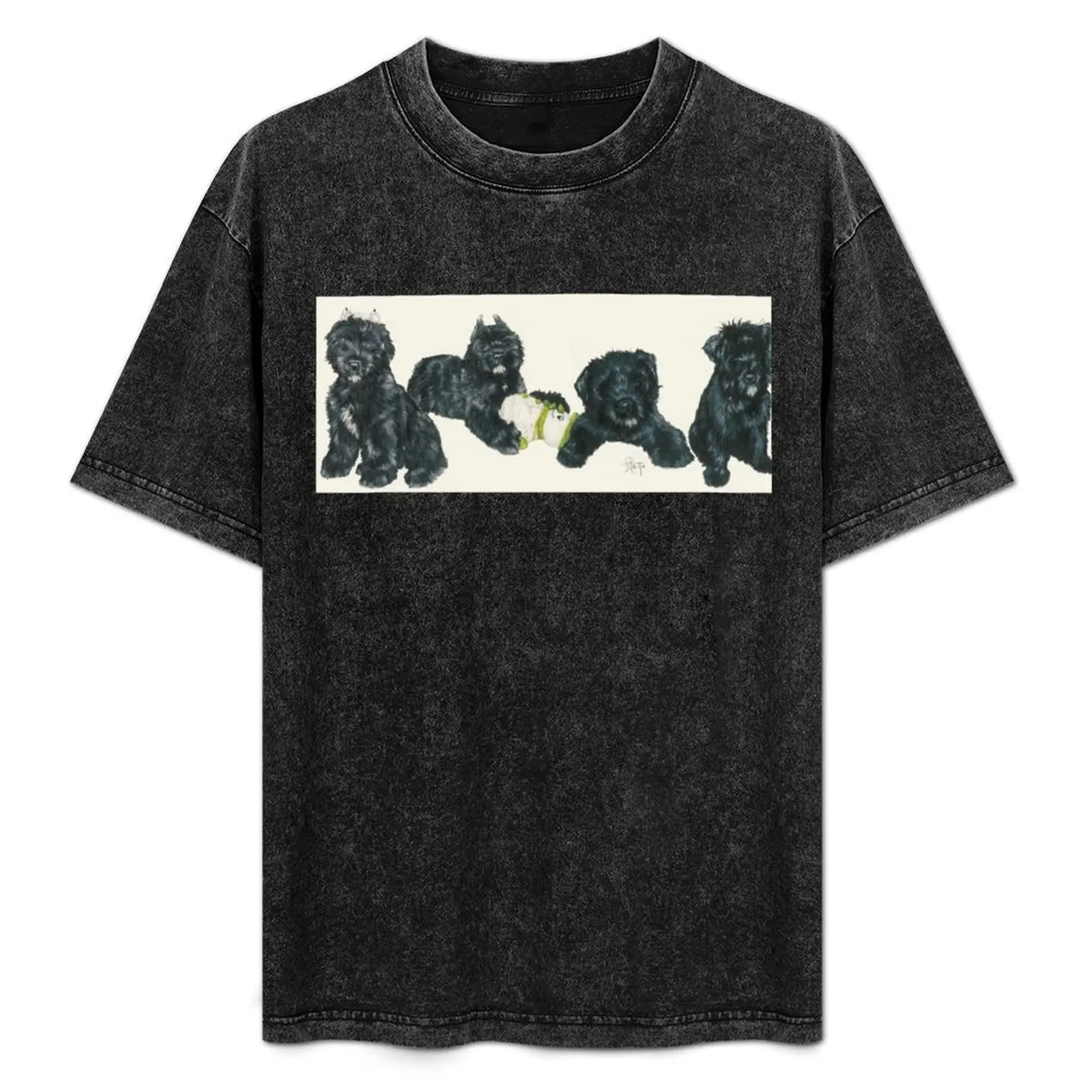 Bouvier des Flandres Puppies T-Shirt tops for a boy mens designer clothes