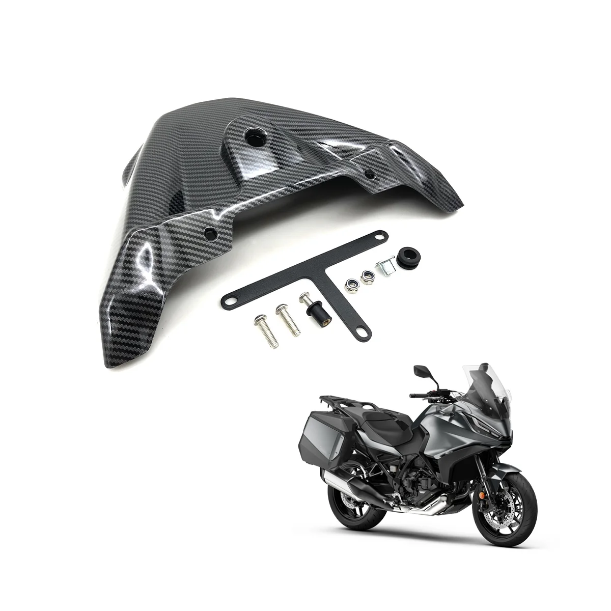 For HONDA NT1100 NT 1100 2022 2023 Motorcycle Mudguard Front Beak Fairing Extension Wheel Extender Fender Carbon Fiber