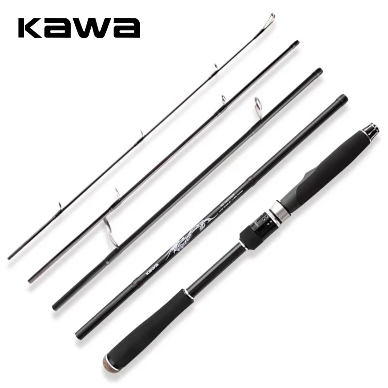 Kawa New Fishing Rod Middle Hard 1.98m Shrink Length 44cm 5 Sections 140g With Original Box Portable Fuji A Ring  EVA Handle