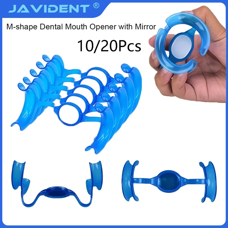 Dental Mouth Gag with Mirror, Mouth-Opening Device, Dental Supplies, Universal M-Type Retractor, High-Temperature Sterilizable
