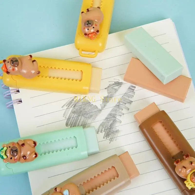 Sliding Retractable Pencil Erasers For Students Kid Writing Drawing Sketching best sale