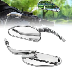 Motorcycle 8mm Side Rearview Mirrors For Harley Davidson Honda Sportster Iron 883 Street Glide Fat Boy Heritage FXST