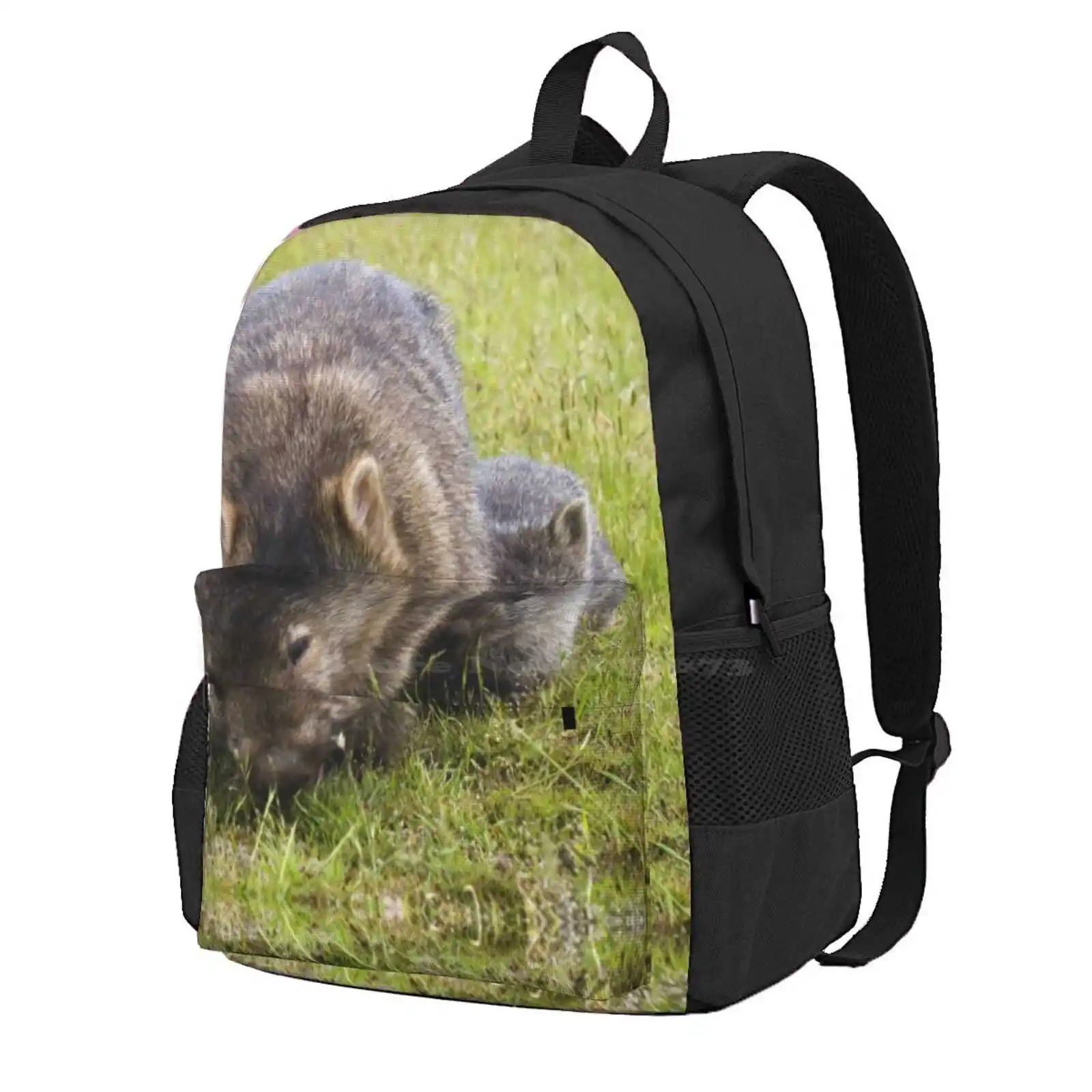 Wombats Hot Sale Schoolbag Backpack Fashion Bags Baby Wombat Col Hellmuth Common Wombat Fauna Juvenile Wombat Marsupial Mother