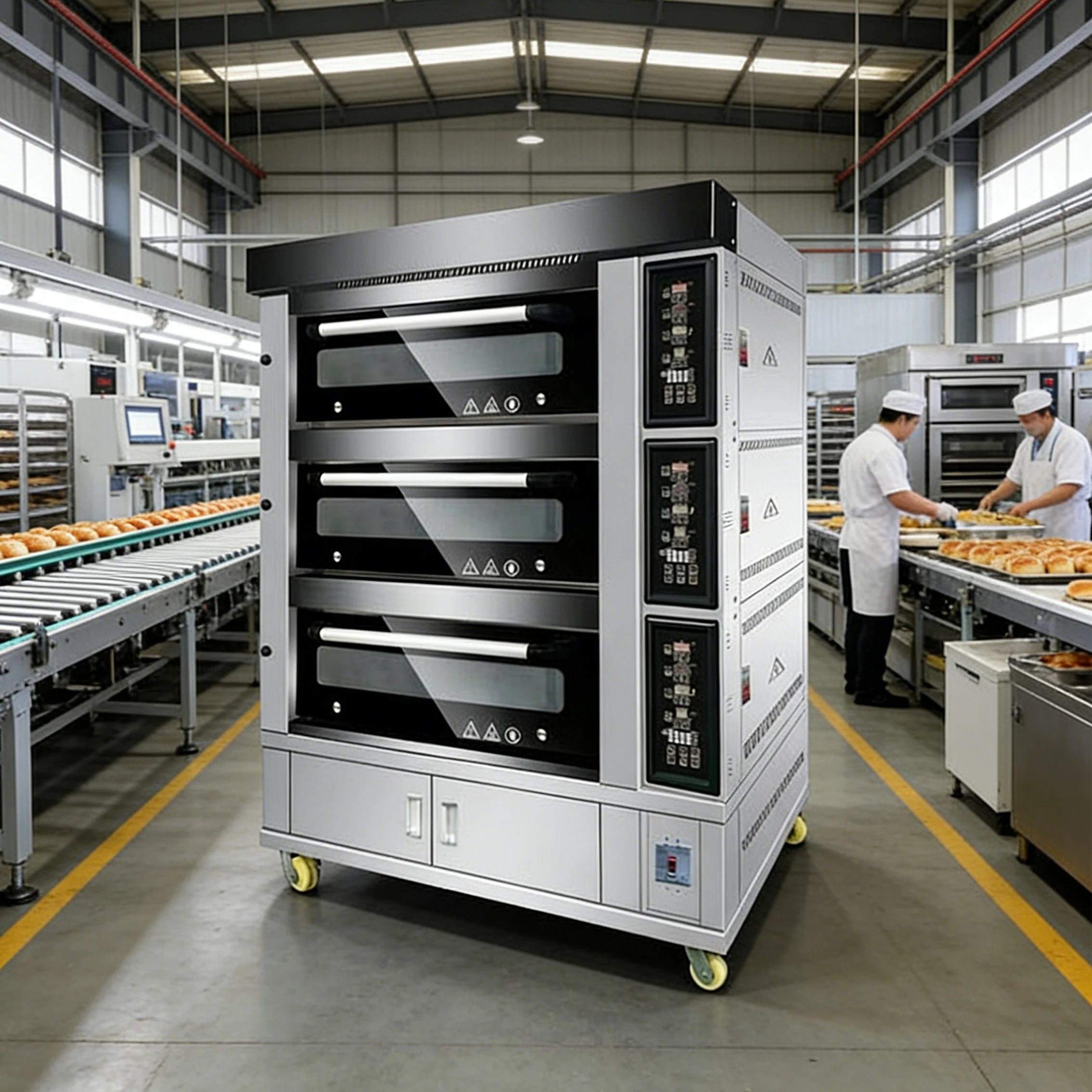 

vx-Commercial Kitchen 1/2/3 Deck Oven New Materials Electric Baking Equipment Deck Oven with Time Function~