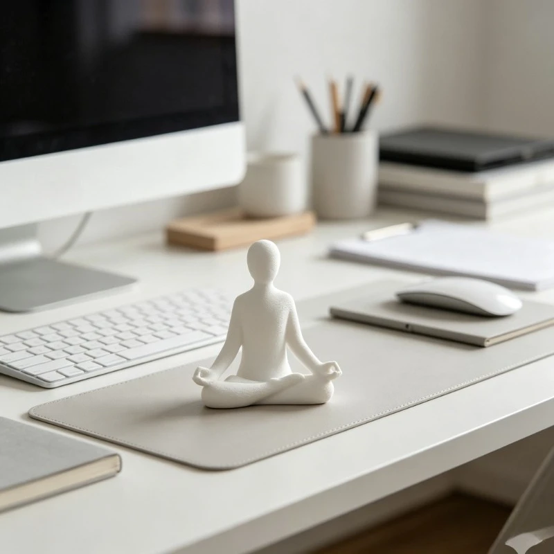 1-Piece Abstract Meditating Man Sculpture, Suitable for Placing in the Living Room, Office, Bedroom, or Bookshelf, Perfectly Creates a Relaxed Atmosphere, Harmoniously Blends into Modern, Zen, or Minimalist Environment