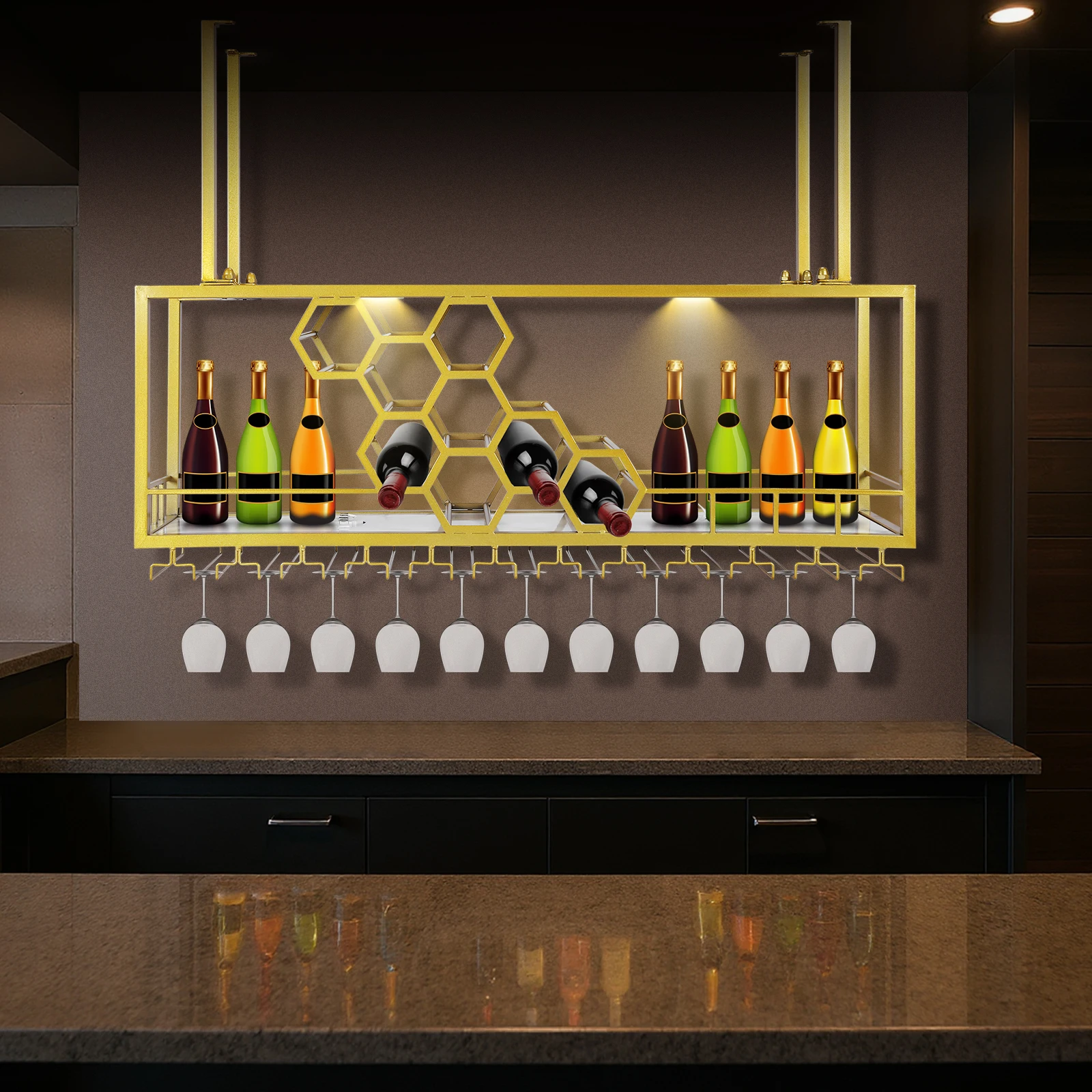 

Полка для витрины для бутылок с алкоголем на бара, настенный плавающий настенный кронштейн для вина, кухонный кронштейн для вина для домашнего бара, столовой, декоративный