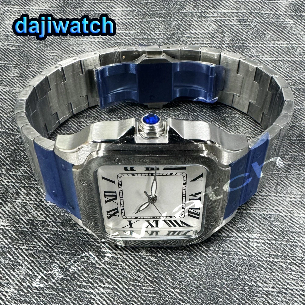 L'orologio con cassa quadrata da uomo personalizzato NH35 è adatto per orologi meccanici resistenti all'acqua con movimento automatico NH35