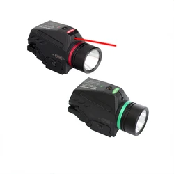 150 Lumens LED Flashlight and Red / Green Laser Sight Combo with 20mm Picatinny Rail Mount Hunting Accessories