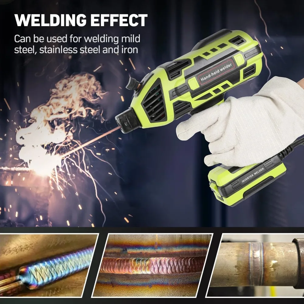 ماكينة لحام محمولة 110 فولت ماكينة لحام محمولة مع عاكس IGBT 6 تعديل تيار متغير 20-120Amp مسدس لحام القوس