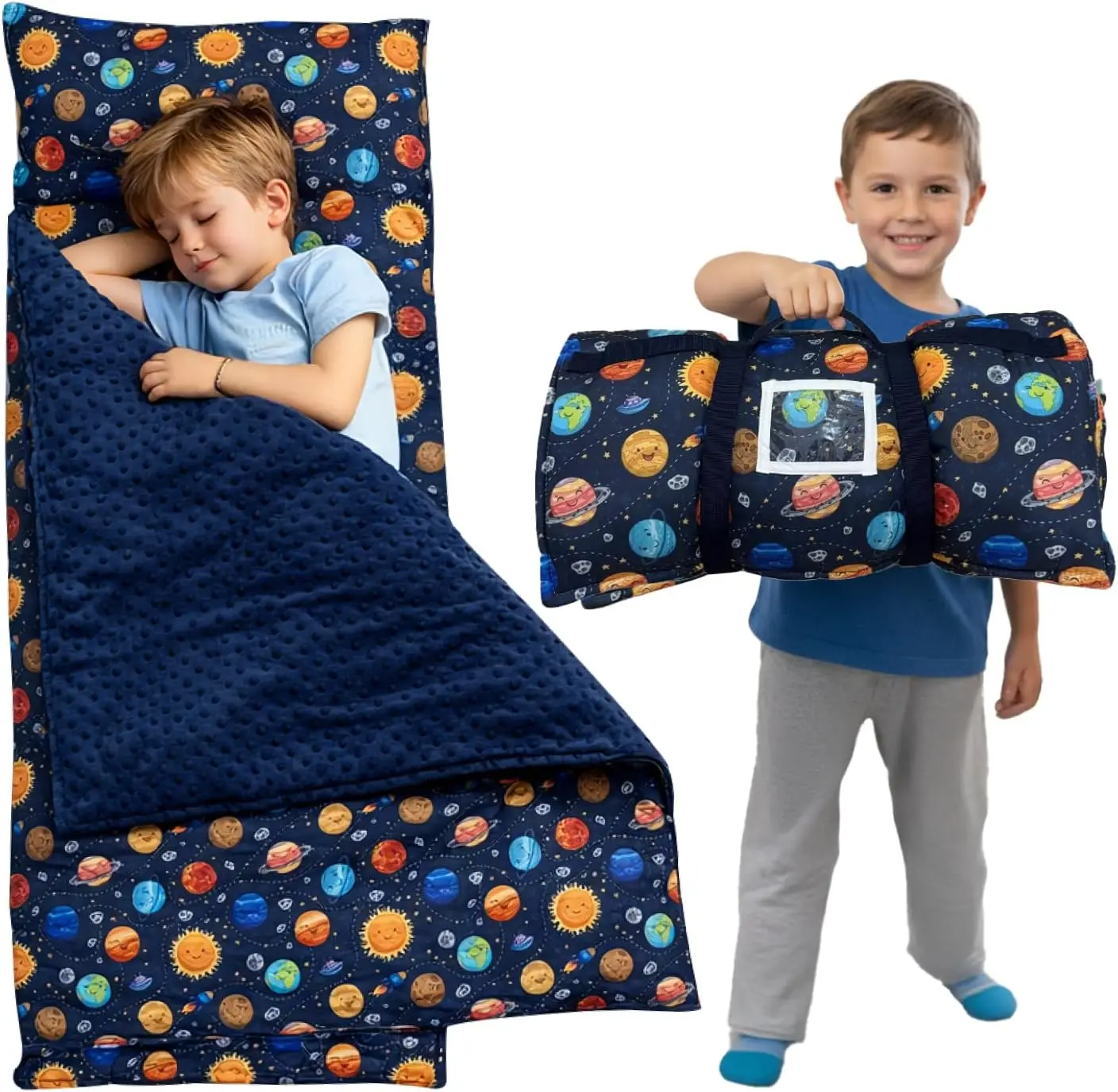 

Ультрамягкий портативный коврик для сна малышей с подушкой и одеялом, из флиса минки, машинная стирка, для детской, яслей, путешествий