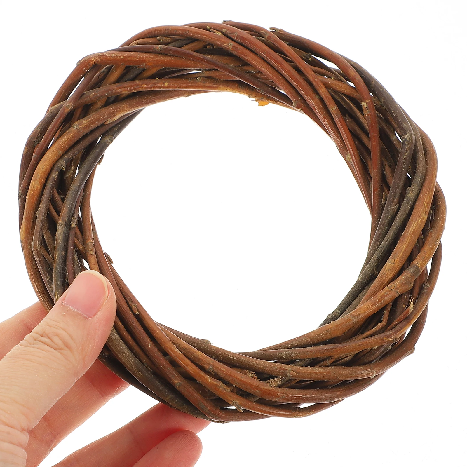 

Wicker Wreath Natural Willow Wicker Wreath Round Round Garland Ring for Christmas Decor Diy Crafts Home Party Supplies