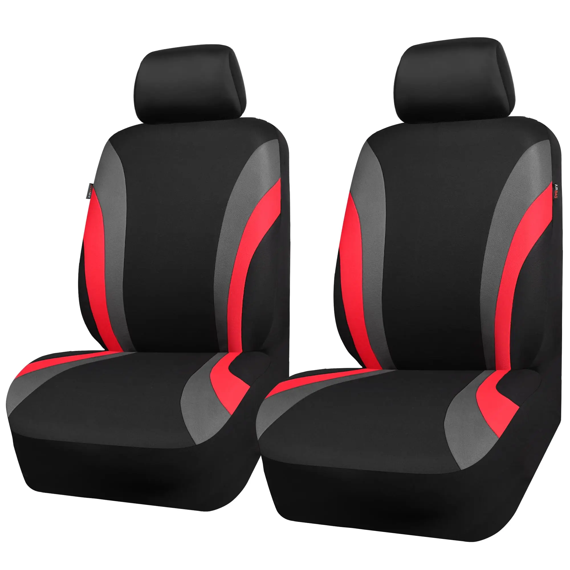 Split Car Seat Covers Cushion Two Front Seats Only Vehicle Chair Pad Protector Line Rider Sporty Mats Universal Cloth