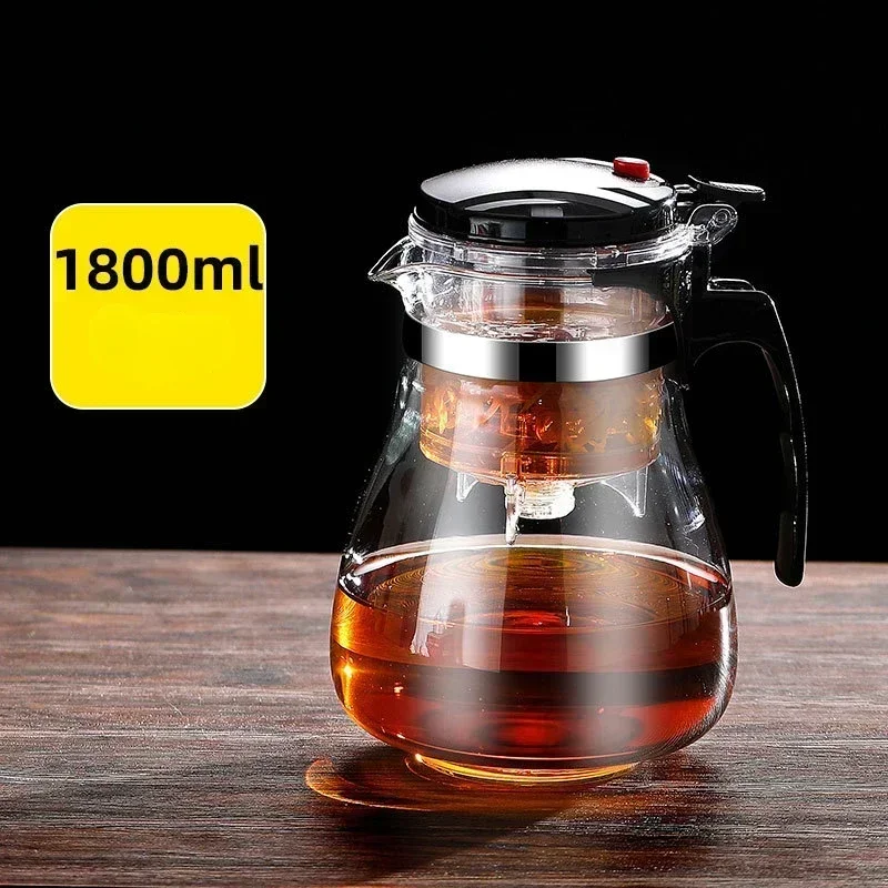 Heat Resistant Glass Teapot Puer Kettle Tea Infuser Chinese Kung Fu Teawear Set High Borosilicate Thickening Heatable Pot