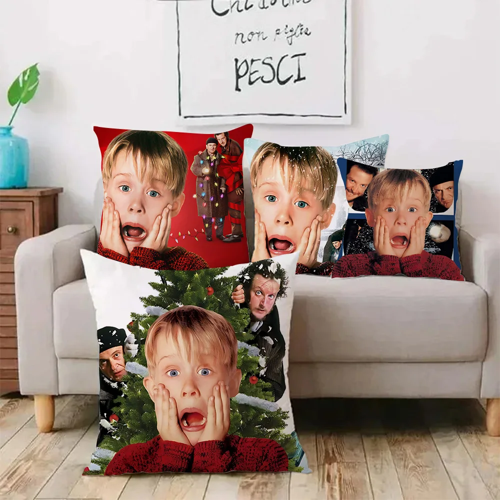 Home Alone Pillow Covers Cartoon Sofa Decorative Home Double-sided Printing Short Plush Cute Cushion Cover