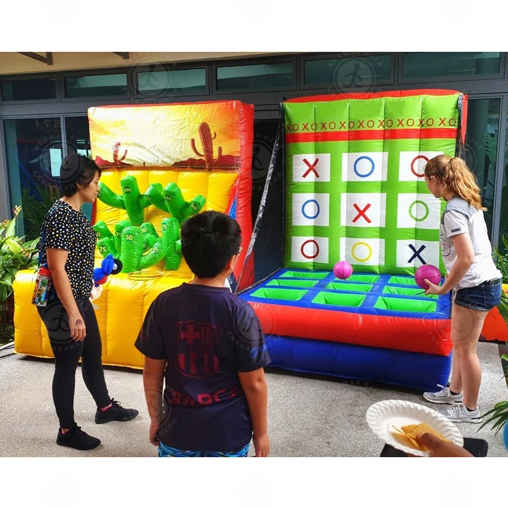 Commercial Interactive Party Shooting Game Booth Outdoor Inflatable Carnival Sport Games For Children