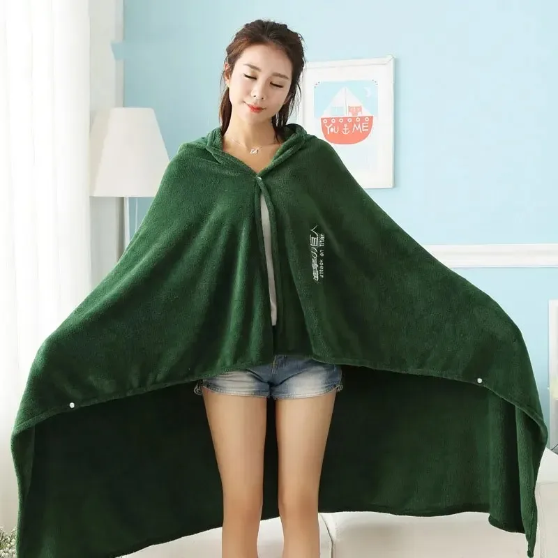 1pcs Home Office Multifunctional Wearable Blanket Shawl - Soft Sofa Throw for Nap Travel & Couch Lightweight Warm Cape Cloak