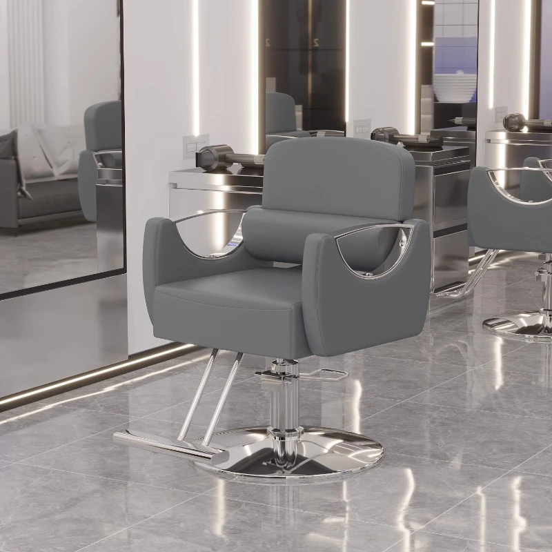 كرسي حلاقة مصفف الشعر كرسي حلاق ذهبي عتيق لقص الرموش دوار Cadeira De Barbeiro أثاث احترافي بدون أثاث برازيلي #5