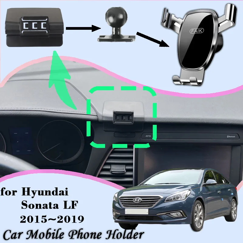 

Car Mount for Hyundai Sonata LF 2015~2019 2016 Air Vent Auto Mobile Phone Holder Cellphone Bracket Gravity Stand Accessories