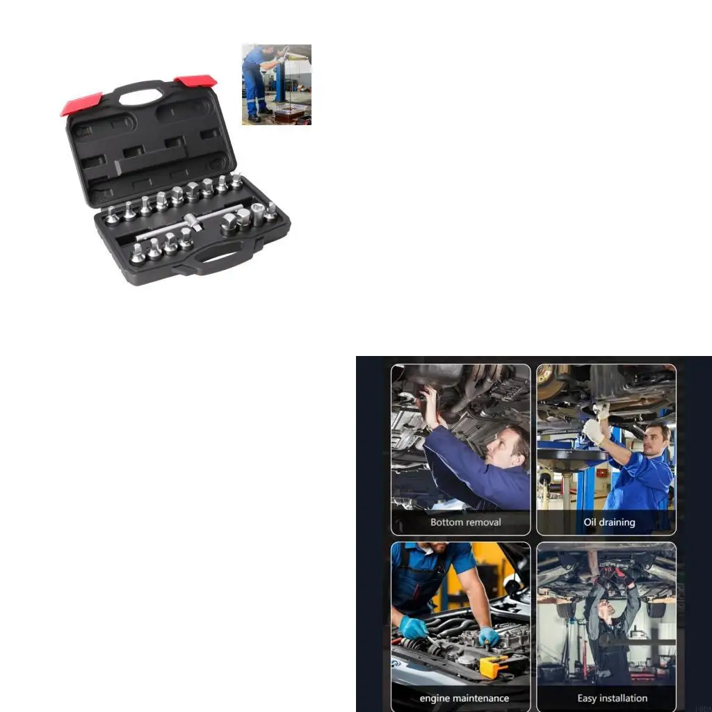 

Комплексный механический комплект из 18 предметов с универсальным рычажным ключом, устойчивым к коррозии торцом, эргономичными