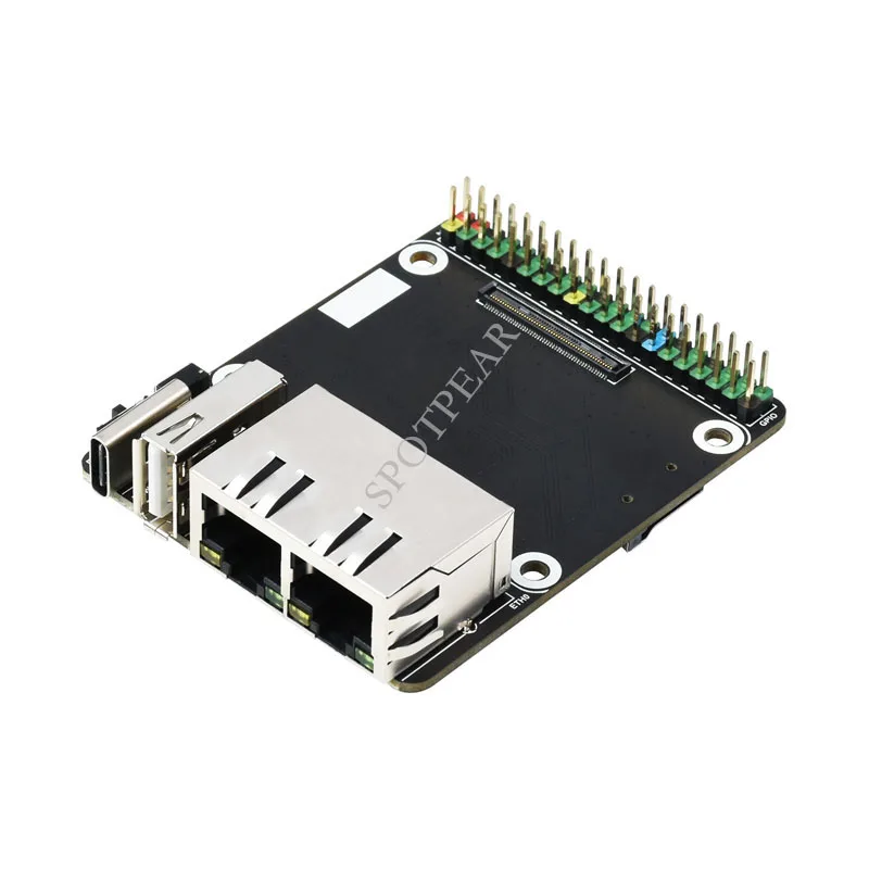 Raspberry Pi CM4 Compute Module 4 IO Board Dual Gigabit Ethernet Mini Open-source Router Board 5V