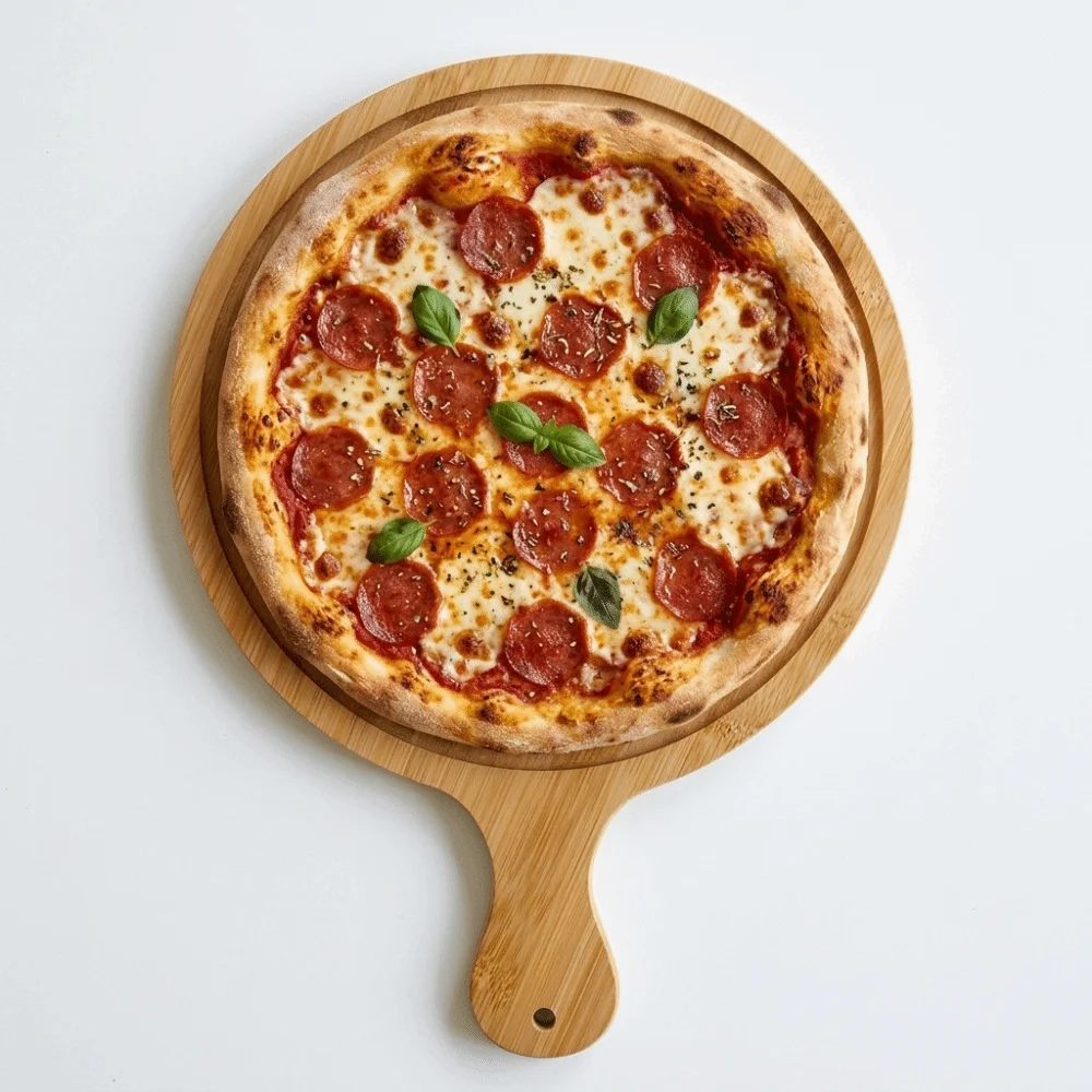 Multipurpose Bamboos Serving Tray Burr‑free Thickened Pizza Platter Flat Anti‑deformation Serving Board Cheese Platter